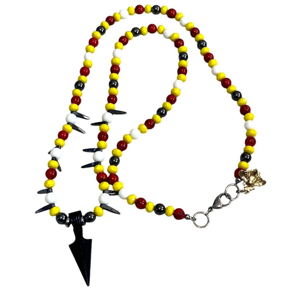 Necklace Beaded Long Arrow Spike Bumblebee Unisex